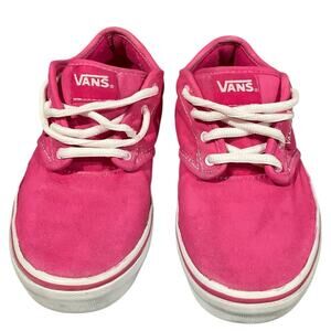Vans Girls Canvas Shoes Vibrant Pink Sneakers Size 2